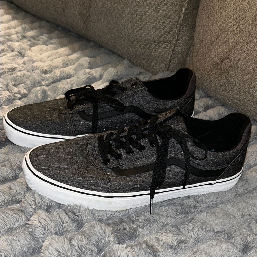 Black and Gray Vans